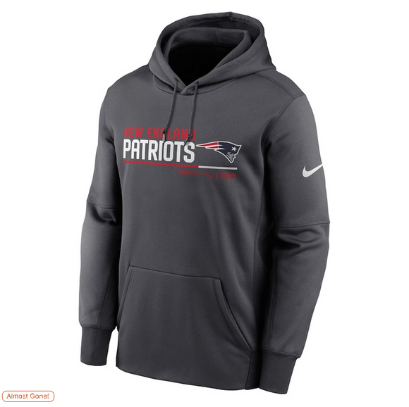 New England Patriots Nike Therma Pullover Hoodie - Mens