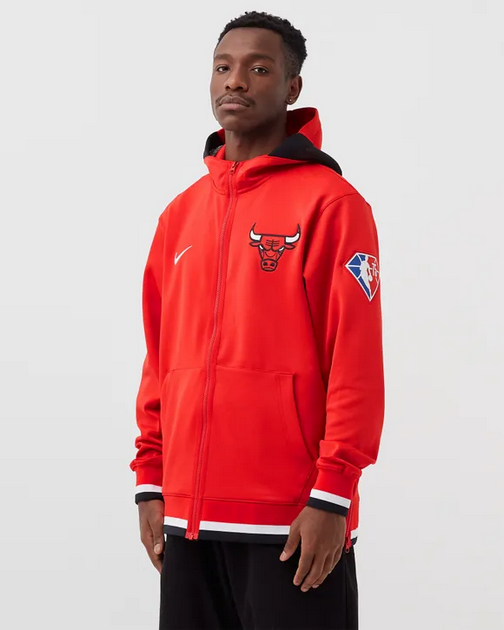 Nike Chicago Bulls Showtime DRI-FIT NBA Zip Hoodie Red