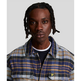 Lyle & Scott  Check Flannel Overshirt Dark Navy