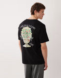 Jack & Jones - T-shirt oversize avec imprimé fleur au dos - Noir.