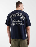 Jack & Jones – Granatowy krótki T-shirt oversize