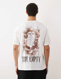 Jack & Jones - T-shirt oversize à imprimé tête de mort et World Tour au dos - Blanc.