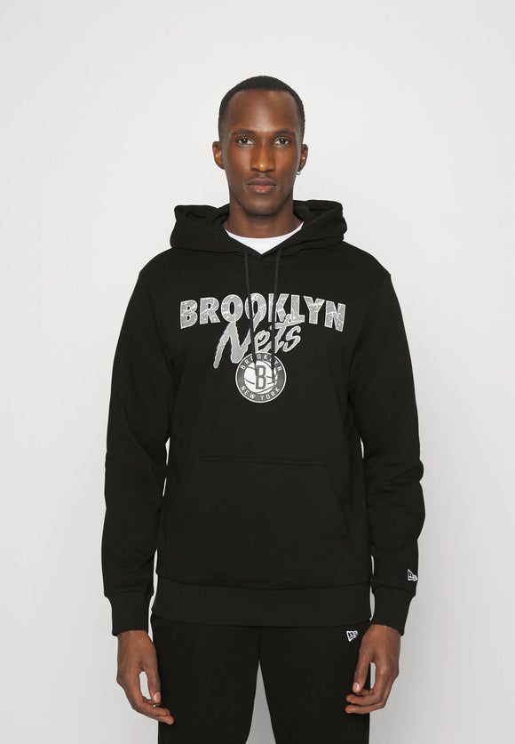 New Era NBA BROOKLYN NETS TEAM SCRIPT HOODY - Club wear