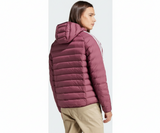Adidas Man Padded Hooded Puffer Jacket Maroon/white