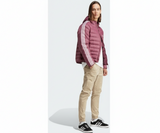 Adidas Man Padded Hooded Puffer Jacket Maroon/white