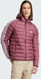 Adidas Man Padded Hooded Puffer Jacket Maroon/white