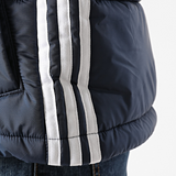 Adidas Originals Puffer Jacket with Hooded Stripes and Padding Navy Blue