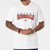 Adidas Originals White Script Tee Shirt