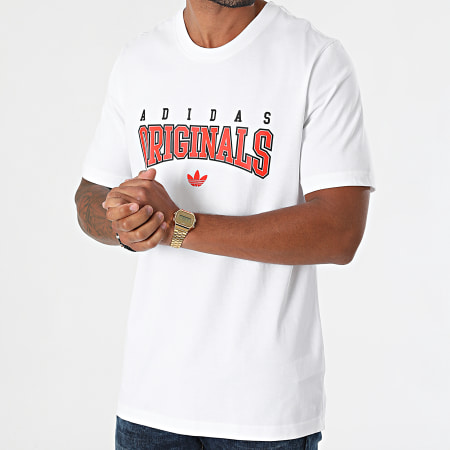 Adidas Originals White Script Tee Shirt
