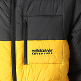 Adventure Reversible Hooded Down Jacket Black Yellow