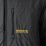 Adventure Reversible Hooded Down Jacket Black Yellow