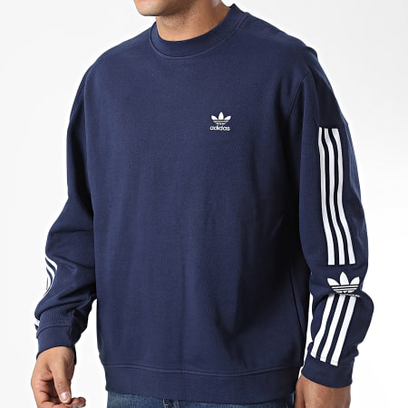 adidas Crewneck Sweatshirt With Lock Up Bands Navy Blue