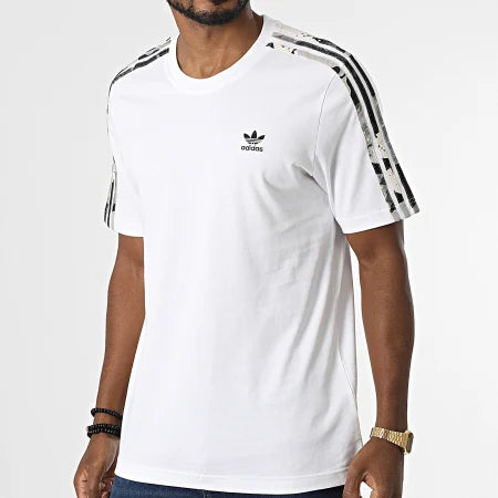adidas 3-Stripes Camo Tee - White
