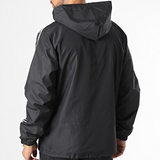 Black Camo Stripe Hooded Zip Jacket