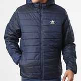 Adidas Originals Hooded Down Jacket Navy Blue
