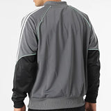 SST HI3002 Grey Zip Jacket With Knit Stripes