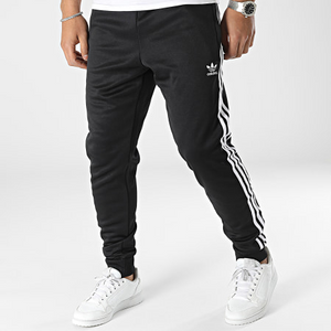 Black Striped Jogging Pants