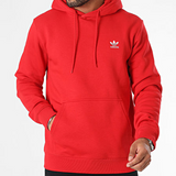 Adidas Originals Essential Hooded Sweatshirt  Red