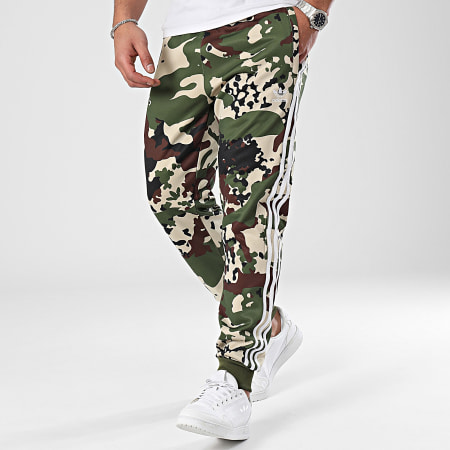 Camo Stripe Jogging Pants Khaki Beige Camouflage