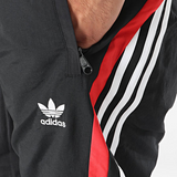 Black White Red Striped Jogging Pants