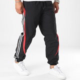 Black White Red Striped Jogging Pants