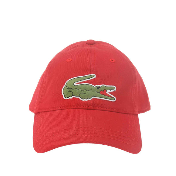 Lacoste Adjustable Cotton Twill Cap in Red