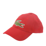 Lacoste Adjustable Cotton Twill Cap in Red