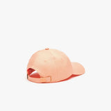 Lacoste Adjustable Cotton Twill Cap in Orange