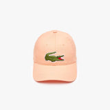 Lacoste Adjustable Cotton Twill Cap in Orange