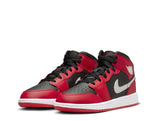 Air Jordan 1 Mid (GS) Black/Gym Red/White shoes