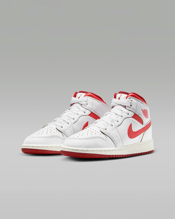 NEW YOUTH NIKE AIR JORDAN 1 MID WHITE