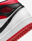 Air Jordan 1 Mid White Gym Red Black