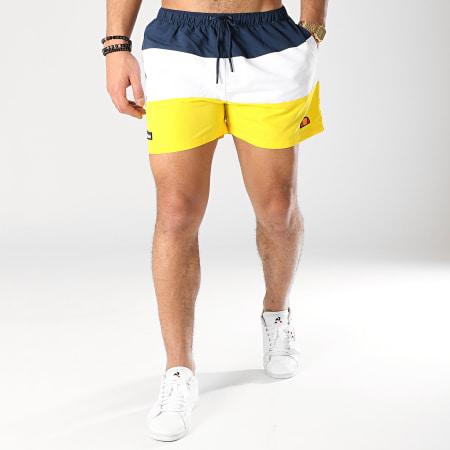 Cielo Swim Shorts Yellow White Navy Blue