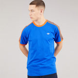Adidas Mens Monogram Trefoil Back Graphic California T-Shirt Blue