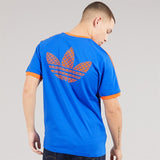 Adidas Mens Monogram Trefoil Back Graphic California T-Shirt Blue