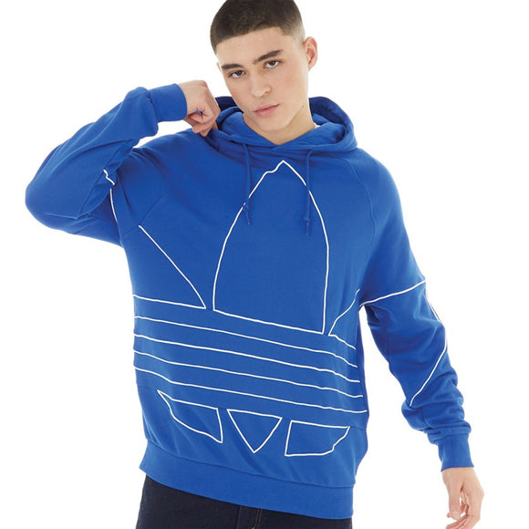 adidas Originals Mens Big Trefoil Outline Hoodie Royal Blue/White