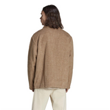 adidas Originals Mens Adicolor 70s Collared Zip-Through Jacket Brown Desert