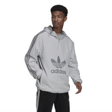 adidas Originals Mens Trefoil Logo Windbreaker Jacket Light Solar Grey