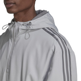 adidas Originals Mens Trefoil Logo Windbreaker Jacket Light Solar Grey