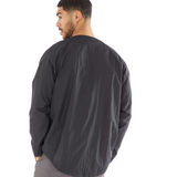 adidas Originals Mens Premium Essentials Crinkle Nylon Long-Sleeve Top Black
