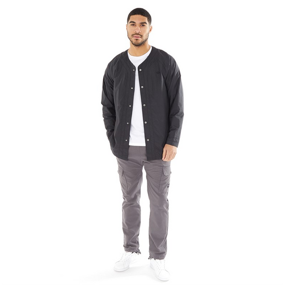 adidas Originals Mens Premium Essentials Crinkle Nylon Long-Sleeve Top Black