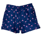 Primark - Men's Navy with Pink Flamingos - Swim Shorts