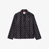 Men's zip-up jacket with stand-up collar and graphic print
