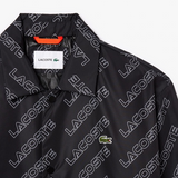 Men's zip-up jacket with stand-up collar and graphic print