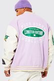 MAN official Oversized Pour Homme Worldwide Varsity Jacket