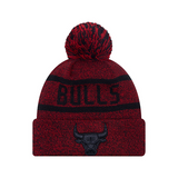 NEW ERA CHICAGO BULLS JAKE BOBBLE KNIT BEANIE HAT 'RED'