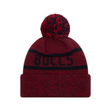 NEW ERA CHICAGO BULLS JAKE BOBBLE KNIT BEANIE HAT 'RED'