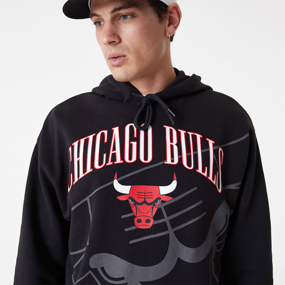 Chicago Bulls Graphic Black Pullover Hoodie
