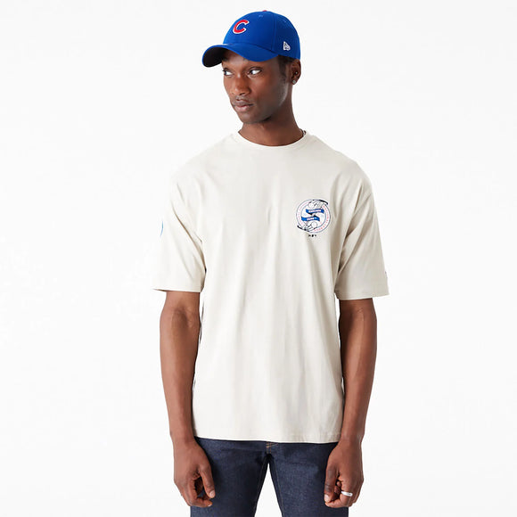 New Era - Baseball Graphic OS T-Shirt - Chicago Cubs - Stone/White