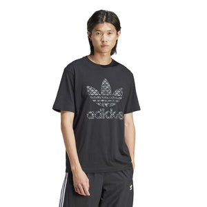 adidas Originals Classic Monogram Graphic T-Shirt in Black Grey